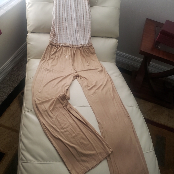 VENUS~ Brand New With Tag Tie-Dye Beige Jumpsuit w/Pockets-MEDIUM - Picture 11 of 11